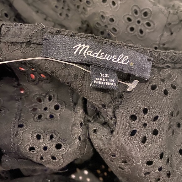 Madewell black lace crop boho style XS NWOT - Picture 4 of 5